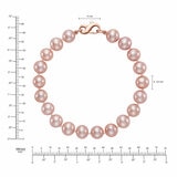 8-8.5mm Cultured Freshwater Pink Pearl Bracelet, 14ct Rose Gold