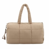 MYTAGALONGS Cloud Duffle Weekender Bag in Beige