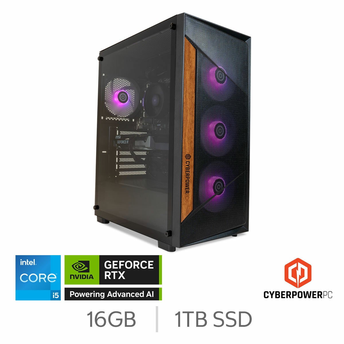 CyberPower, Intel Core i5, 16GB RAM, 1TB SSD, NVIDIA GeForce RTX 5060, Gaming Desktop PC CyberPower, Intel Core i5, 16GB RAM, 1TB SSD, NVIDIA GeForce RTX 5060, Gaming Desktop PC