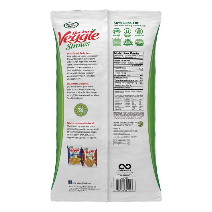 Garden Veggie Straws Sea Salt, 907g Costco UK