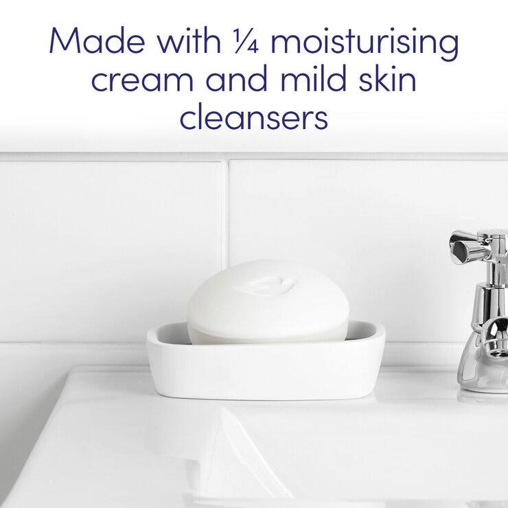 Dove Original Beauty Bar Soap with ¼ moisturising cream, 18 x 90 g
