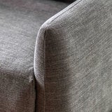 Gallery Oakwood Dark Grey 3 Seater Fabric Sofa