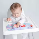 Lifestyle image of baby eating from easymat tray