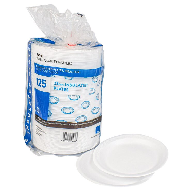 Jena 125 Pack 23cm Disposable Foam Plates Costco UK