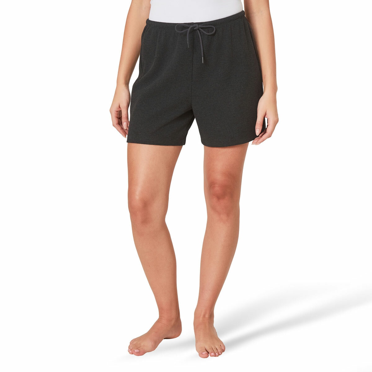 Well + Home Ladies 3 Piece Waffle Lounge Set in Black