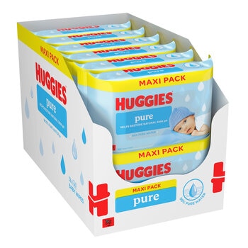 Huggies Plastic Free Baby Wipes, 12 x 60 Wipes