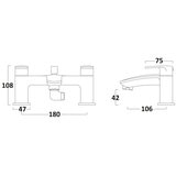 Tavistock Avid Deck Mounted Bath and Shower Tap