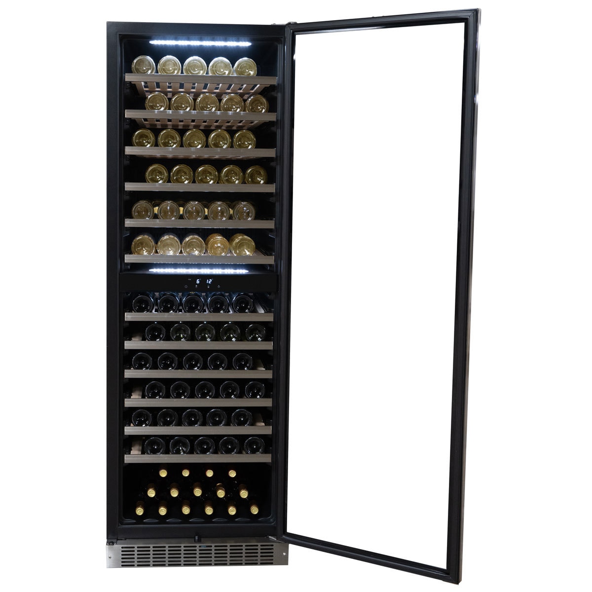 Danby DWC398KD1BSS, 129 Bottle Freestanding, Dual Zone Wine Cooler in Stainless Steel Costco UK