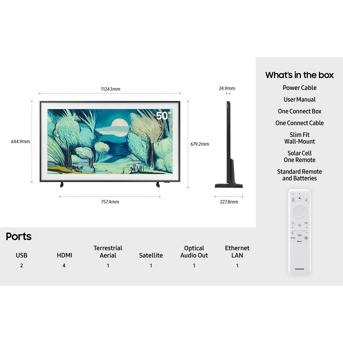 Buy Samsung QE50LS03FAUXXU 50 Inch Frame QLED 4k Ultra HD Smart TV at Costco.co.uk