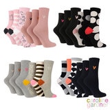Caroline Gardner Ladies Crew Sock, 6 Pack