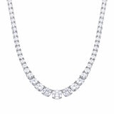 Diamonfire Graduated Zirconia Tennis Necklace