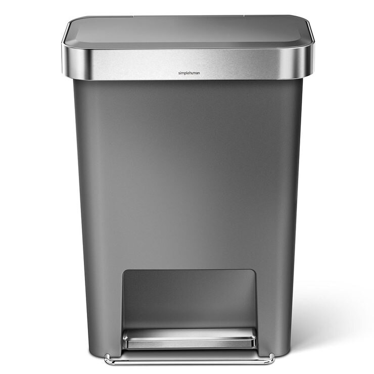 simplehuman 45 Litre Pedal Bin with Liner Pocket in Grey Costco UK