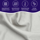 Light Grey Silverlining Pillowcases Features