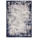 Asiatic kuza Border rug in Navy