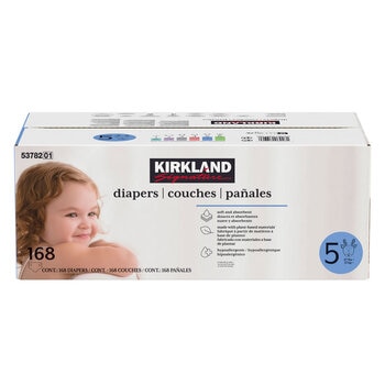 Kirkland Signature Diapers, Size 5, 168 Pack