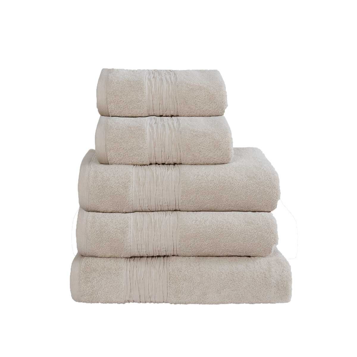 Lazy Linen 6 Piece Towel Bundle in Cream