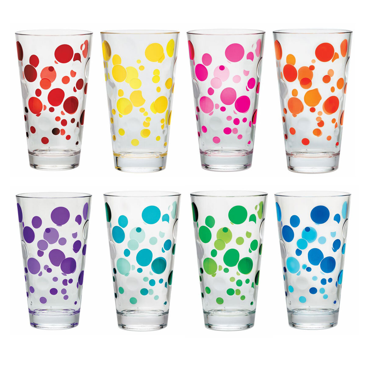 Pandex Polka Dot 710ml Tumbler 8 Piece Set Costco UK