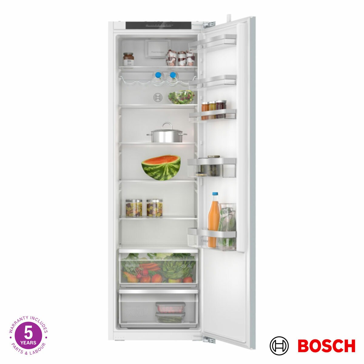 Bosch Series 4, KIR81VFE0G Fully Integrated Fridge, E Rated