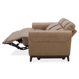 Aiden & Ivy Spencer Brown Leather Power Reclining Large 2 Seater Sofa