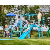 Lifestyle image of children playing on the Plum Water Park Blaster Course Lifestyle image of children playing on the Plum Water Park Blaster Course