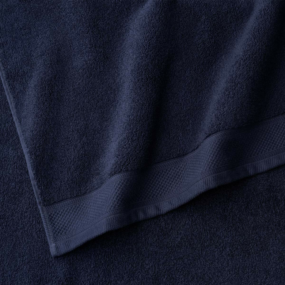 Close up of blue towel