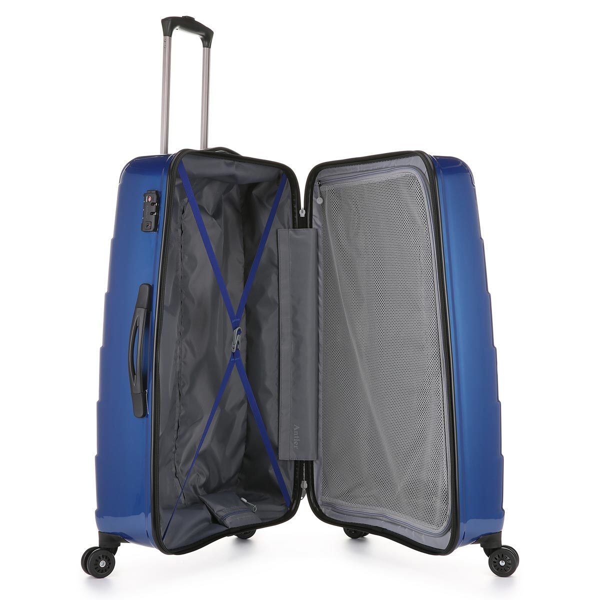 Antler Camden 3 Piece Hardside Suitcase Set, Metallic Navy Costco UK