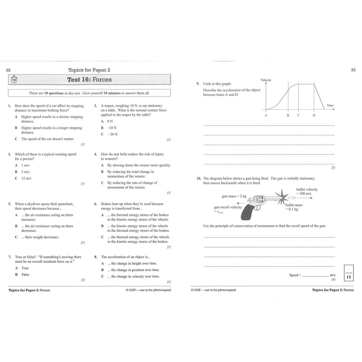 Page Spread CGP GCSE AQA Physics text book