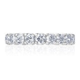 2.00ctw Round Brilliant Cut Claw Set Eternity Ring, Platinum