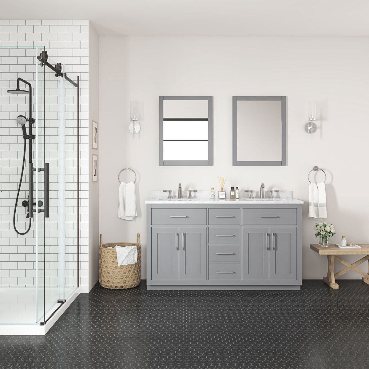 Ove Decors Alonso 152cm Freestanding Vanity in Grey Cos...