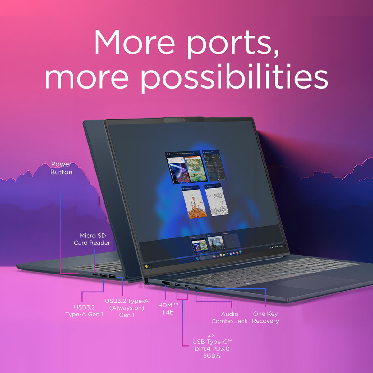 Lenovo IdeaPad Slim 5, Intel Core i5, 24GB RAM, 512GB SSD, 16 Inch Laptop, 83HS0089UK