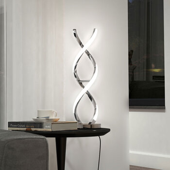 Artika Chrome Swirl LED Table Lamp