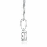 0.15ctw Round Brilliant Cut Diamond Cluster Pendant, 14ct White Gold 0.15ctw Round Brilliant Cut Diamond Cluster Pendant, 14ct White Gold