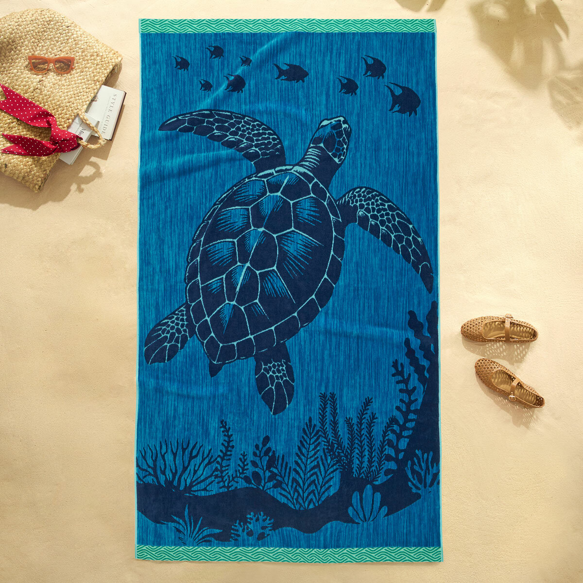 Oversized 100% Cotton Beach Towel, in 4 Designs