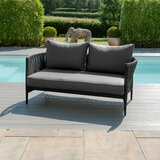 Maze Milan 4 Piece Deep Seating Patio Set in Charcoal
