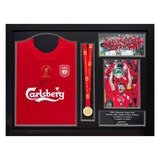 Steven Gerrard Signed Framed Liverpool 2005 Champions League Final Shirt with Medal