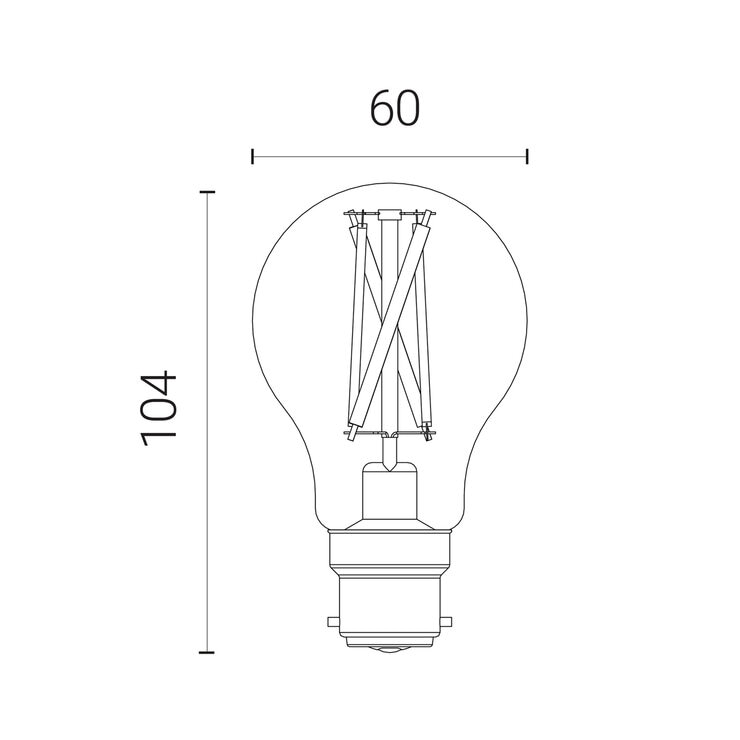 light bulb dimensions