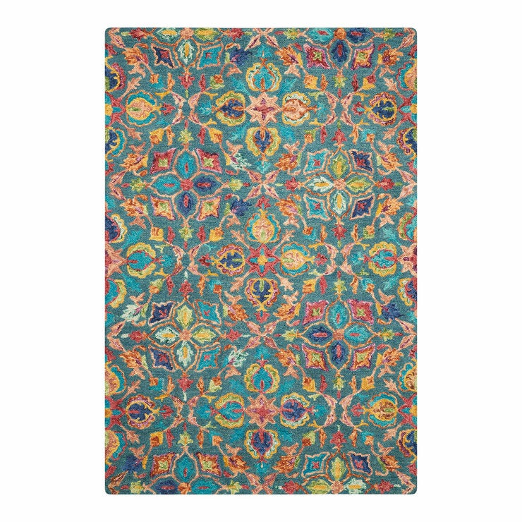Nourison Vibrant Wool Teal Rug, in 3 Sizes Nourison Vibrant Wool Teal Rug, in 3 Sizes