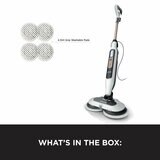 Left profile of Shark Steam & Scrub Automatic Steam Mop with Steam Blaster with what's in the box