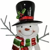 Buy Crackle Glass Snowman & Moose Snowman Detail Image at Costco.co.uk