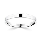 2.5mm Basic Light Court Wedding band. Platinum