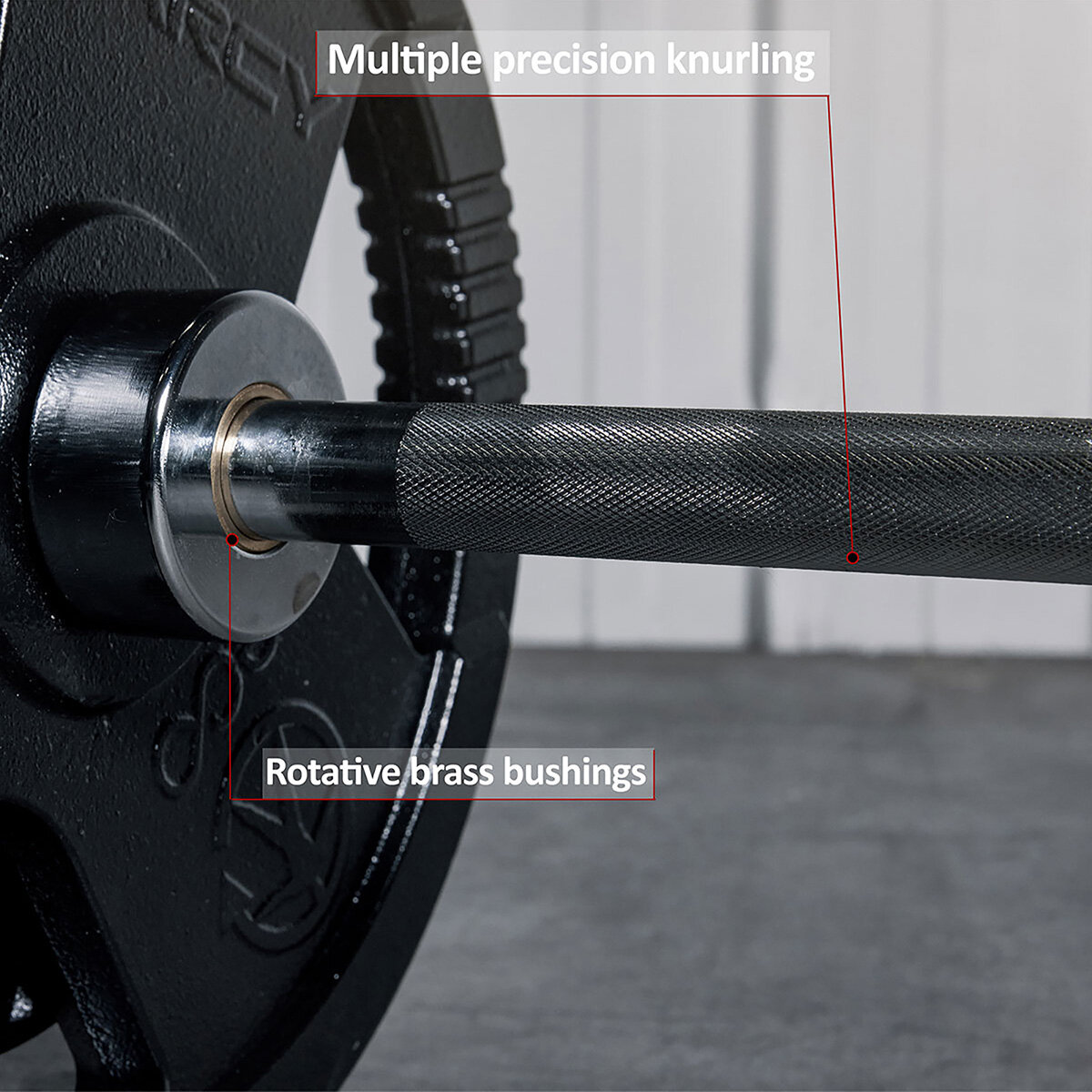 Marcy Made in Britain Eco 60kg Olympic Weight Set with 7ft Barbell