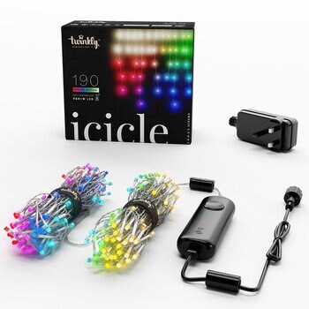 Twinkly Generation II 16ft (5m) 190 App Controlled Special Edition Icicle RGB+W LED Lights 