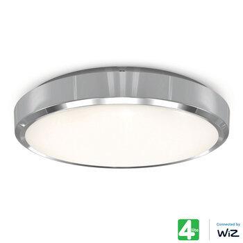 4lite WiZ Connected LED IP54 Ceiling Light in Chrome 