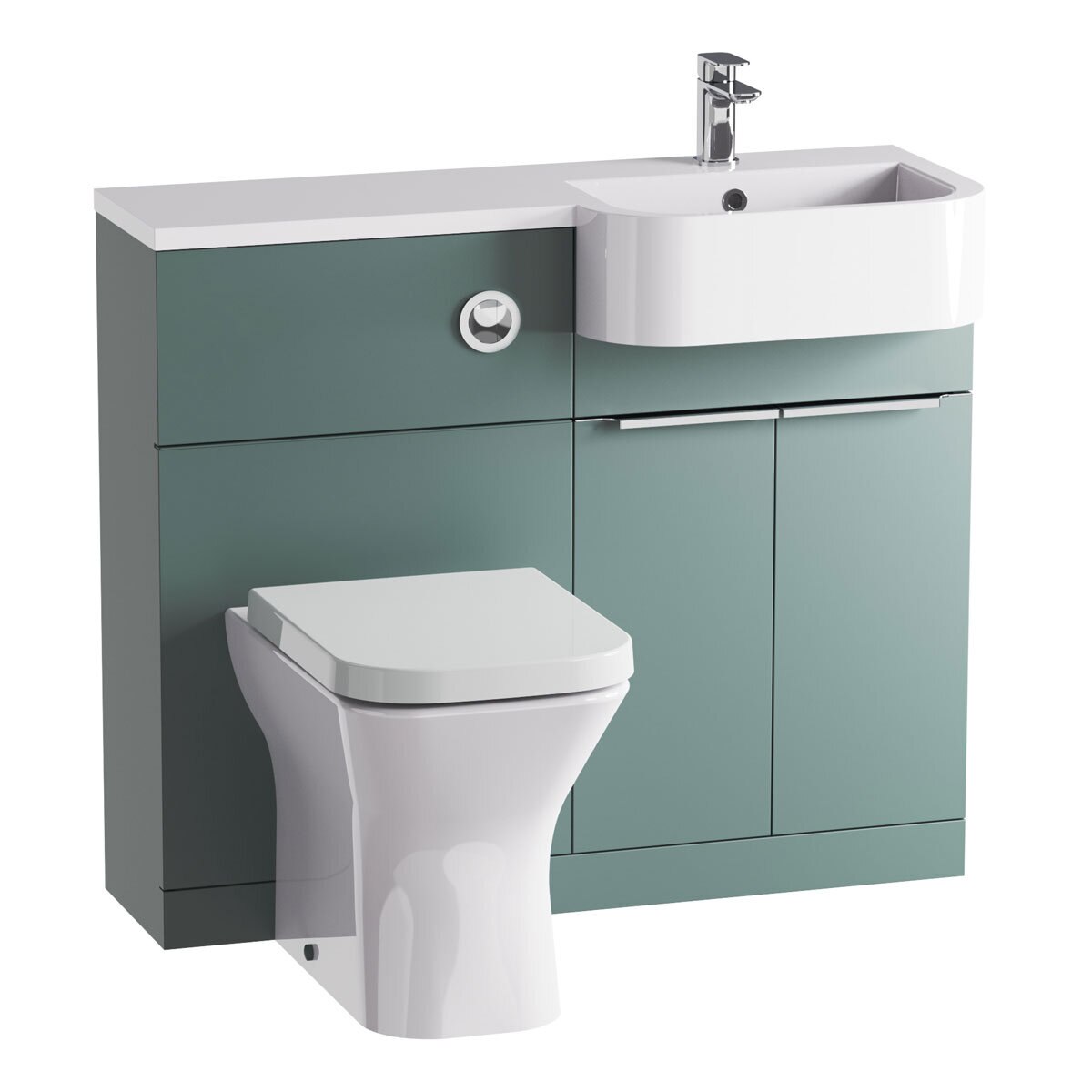Tavistock Lindo 99.6 cm Floor Mounted Right Hand WC Unit in Green