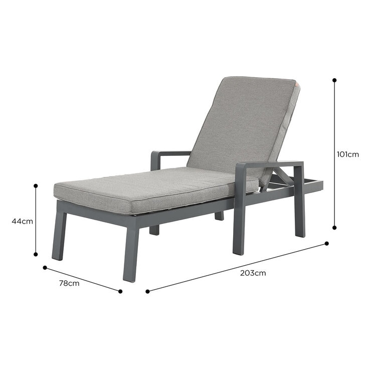 Stone Garden 3 Piece Lounger Set in White Stone Garden 3 Piece Lounger Set in White