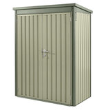 Stone Garden 4ft 7" x 2ft 6" (1.45 x 0.8m) Vertical 1,887 Litre Steel Shed in Green