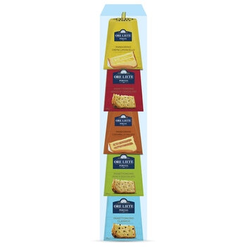 Ore Liete Mini Panettone & Pandoro Tower, 5 x 100g