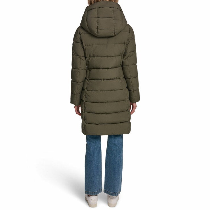 DKNY Women's Puffer Coat with Plush Hood DKNY Women's Puffer Coat with Plush Hood