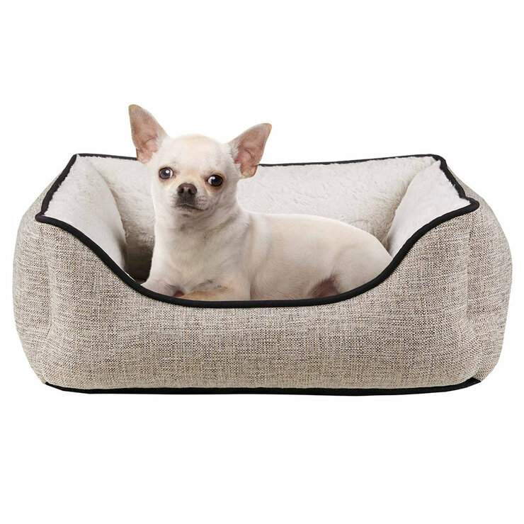 Kirkland Signature 21" x 25" Wide Walled Cuddler Pet Bed in Grey