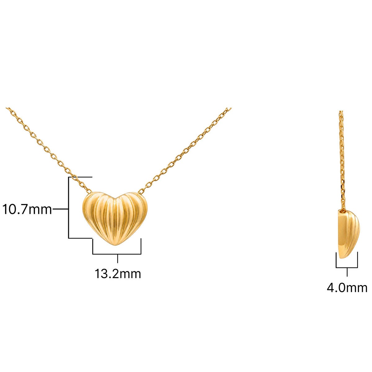 14ct Yellow Gold Textured Heart Pendant 14ct Yellow Gold Textured Heart Pendant